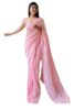 Standard Generic Pandadi Saree Women's Crushed Sequence Georgette Saree With Unstitched Blouse.