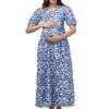 ZUVINO Maternity Dresses for Women || Cotton Feeding Dress with Zipper || Premium Pregnancy Dresses for Women || Maternity Shoot Gown for Pregnant Women.