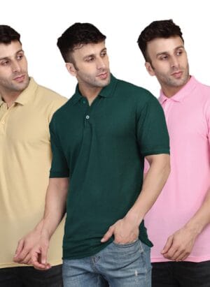 INKKR Men's Polo Neck T-Shirt Combo