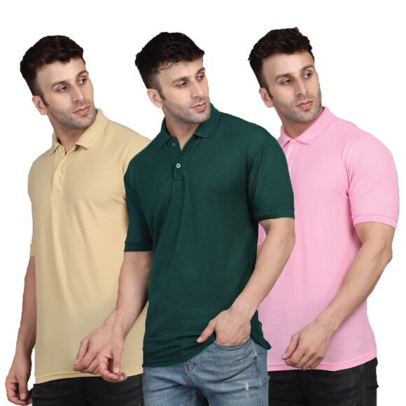 INKKR Men's Polo Neck T-Shirt Combo