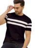 Standard Generic SWADESI STUFF Regular Fit Striped Round Neck Half Sleeve 2 Line T-Shirt for Men