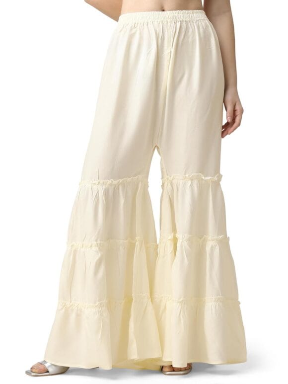 Soft Cotton Regular Fit Sharara Free Size (26 Inch to 36 Inch Waist Size)