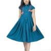Jwalin Girl’s Knee Length Front Fastening Dress