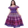Dhruvi Women's Casual Cotton Long Maxi Dress with Pom Pom