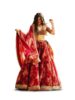 Women's Organza Semi-stitched Lehenga Choli (7064_Maroon_Free Size)