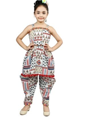 Blushup by Arshia Fashions Girls Kids Kurti and Dhoti Set