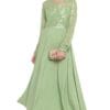 Janasya Women's Light Green Poly Crepe Kurta
