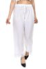 Standard Generic Women's Rayon White Palazzo Pants with Single Lace - Relaxed Fit