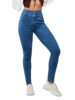 Miss Chase Women's Blue Skinny Fit High Rise Clean Look Regular Length Stretchable Denim Jeans