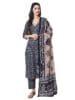 Arayna Women's Cotton Block Printed Straight Kurta with Palazzo Pants and Dupatta Set