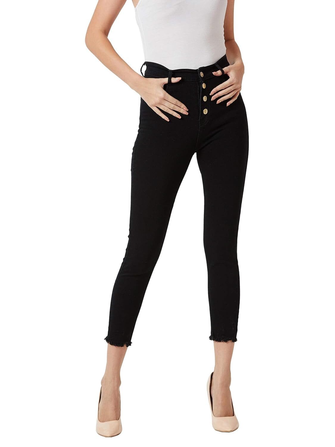 Miss Chase Women Cropped Regular Fit Jeans