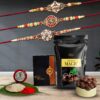 Multicolor Rakhi Combo & Choco Magic (Pouch)| Rakhi & Chocolate for brother | Fancy Rakhis for men stylish | rakhi with gift | Rakhi Combo | Set of 3 | Effete Chocolate