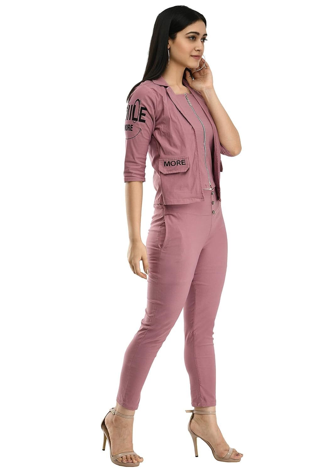 Cotton Lycra Regular Dress with Mask - Image 3