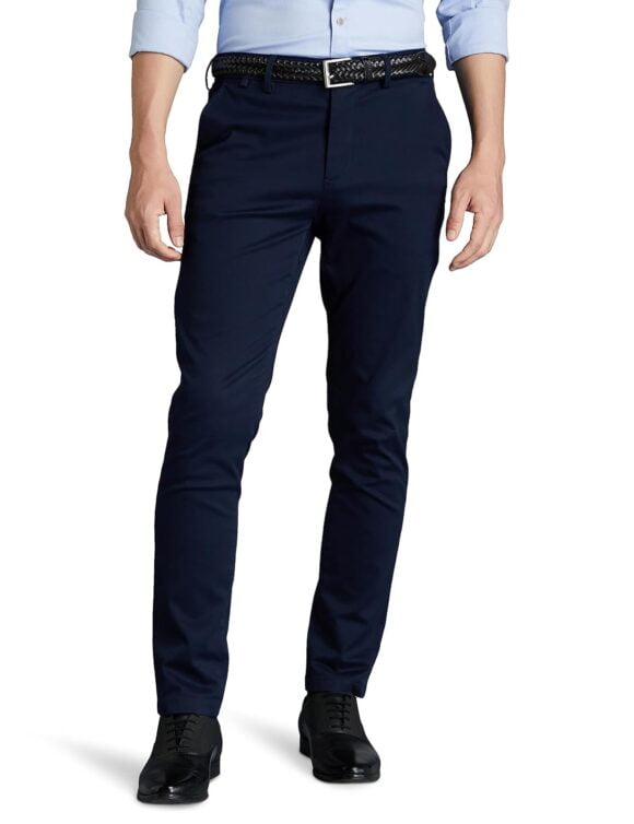 Symbol Premium Men's Easy Care Flexi Waist Casual Pants: Slim Fit