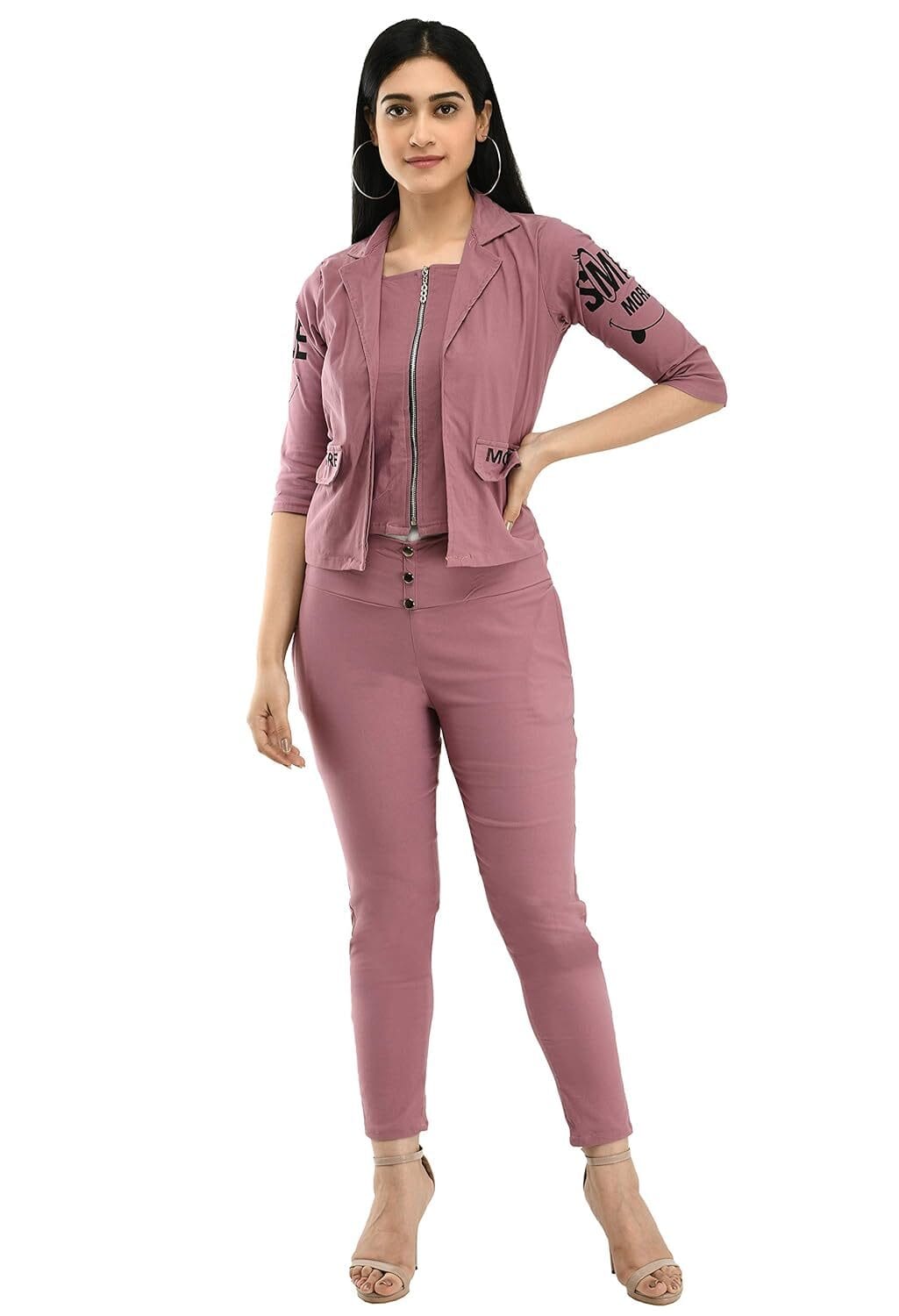 Neysa Women's Cotton Lycra Regular Dress with Mask