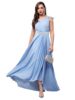 Standard Generic Miss Chase Women's V-Neck Ruffled Sleeve Solid Embellished Maxi Dress with Pockets