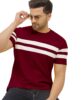 Standard Generic SWADESI STUFF Regular Fit Striped Round Neck Half Sleeve 2 Line T-Shirt for Men