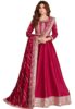 Standard Generic Girl's Fashion Hub's Pink color Anarkali Gown with Dupatta for Women, Chinnon Fabric || Anarkali Gown || Designer gown || Women's gown || Ethnic Wear Gown gown