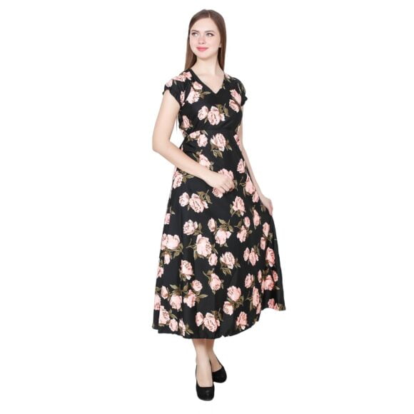 Standard Generic My Swag Women's Floral Print A-line Maxi Dress