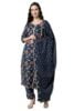 Rayon Printed Kurta with Palazzo Pants & Cotton Voile Dupatta Set