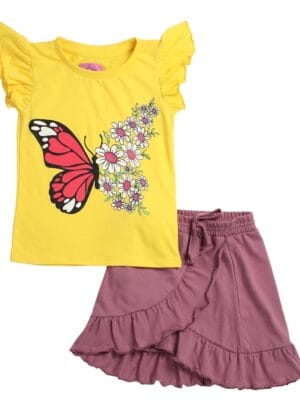 Arshia Fashions Girls Printed Skirt top Set