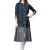 Yash Gallery Women's Cotton Ikat Printed A-Line Kurta for Women