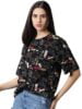 Standard Generic RodZen Oversized Loose Fit Half Sleeves Cotton Round Neck Printed T-Shirt for Womens/Girls