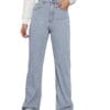 Aahwan Women's & Girls' Solid Denim High Waist Wide Leg Jeans Pants