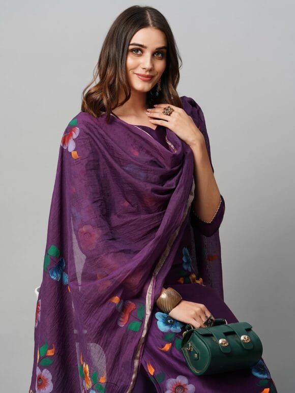 Womens Kurta with Pant & Dupatta - Image 5