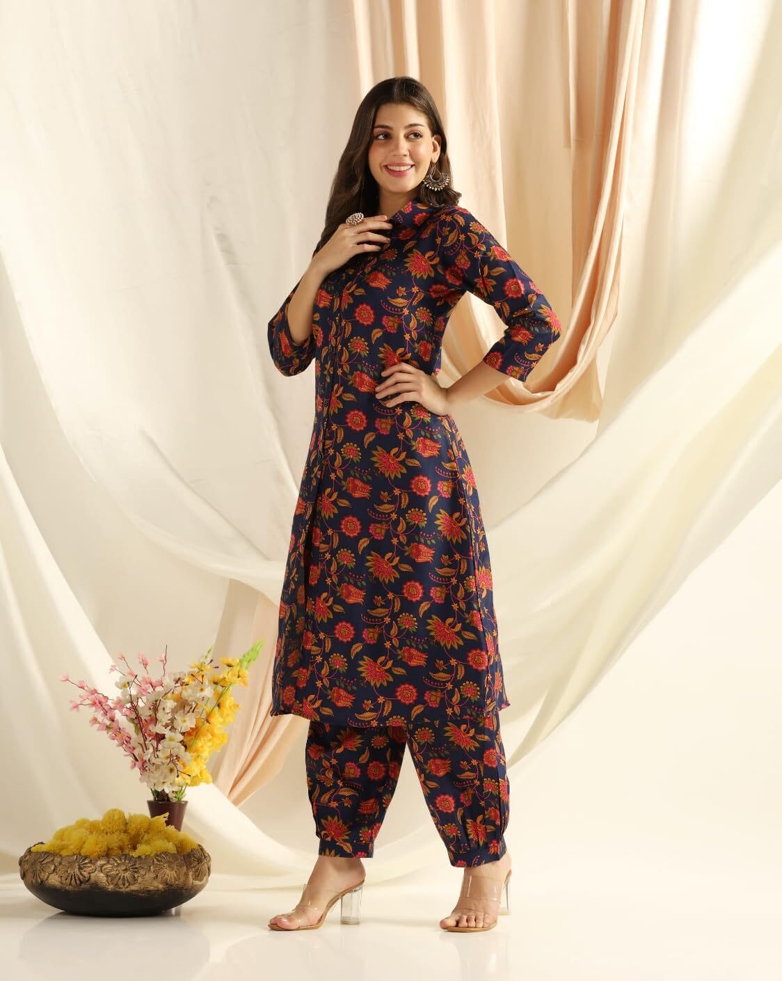 Leriya Fashion Ethnic Co Ord Set for Women || Rayon Kurta Pant Set || Office Wear Kurta Set for Women || Casual Kurti Set || Simple Kurta Set for Women || Co Ord Kurta Set for Women - Image 5