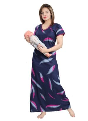 LIFE - TALE Women Cotton Maxi Nighty