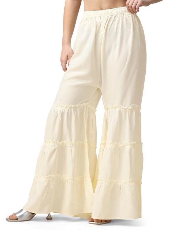 Soft Cotton Regular Fit Sharara Free Size (26 Inch to 36 Inch Waist Size) - Image 3