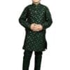 AHHAAAA Kids Ethnic Dupion Silk Sequin Work Kurta Pyjama Set For Boys