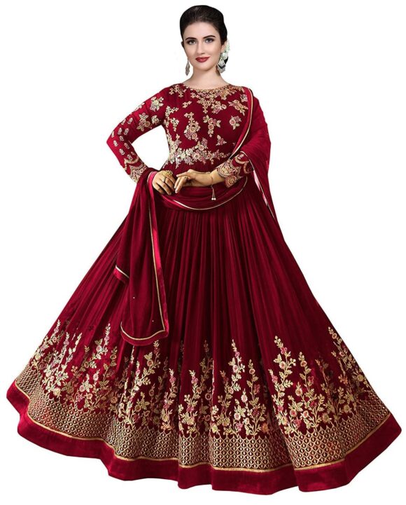 Ethnic Yard Womens Georgette Anarkali Gown (F1196)