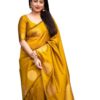 C J Enterprise Women's Pure Banarasi Silk Saree Kanjivaram Style Saree With Blouse Piece For Wedding (KeriGola)