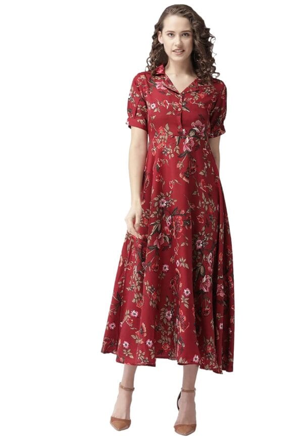 Bollyclues Women's Floral Maxi Dress