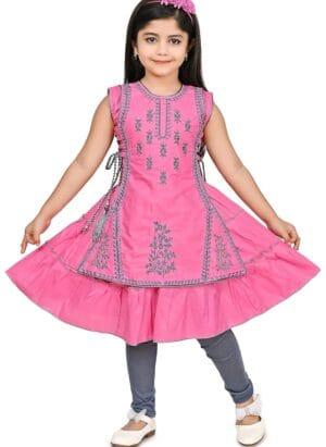 Kids Dress Girls Dress with Leggings & Seven Colors Available