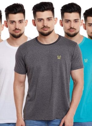 VIMAL JONNEY Men's Slim Fit T Shirt (Pack of 5)
