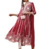 EthnicJunction Women's Georgette Chikankari Embroidery Anarkali Kurta & Dupatta Set