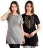 Standard Generic URBE -URBAN EVOLUTION long tshirts for women combo of 2 | women long t shirt| long shirt for women |long T-shirts for women