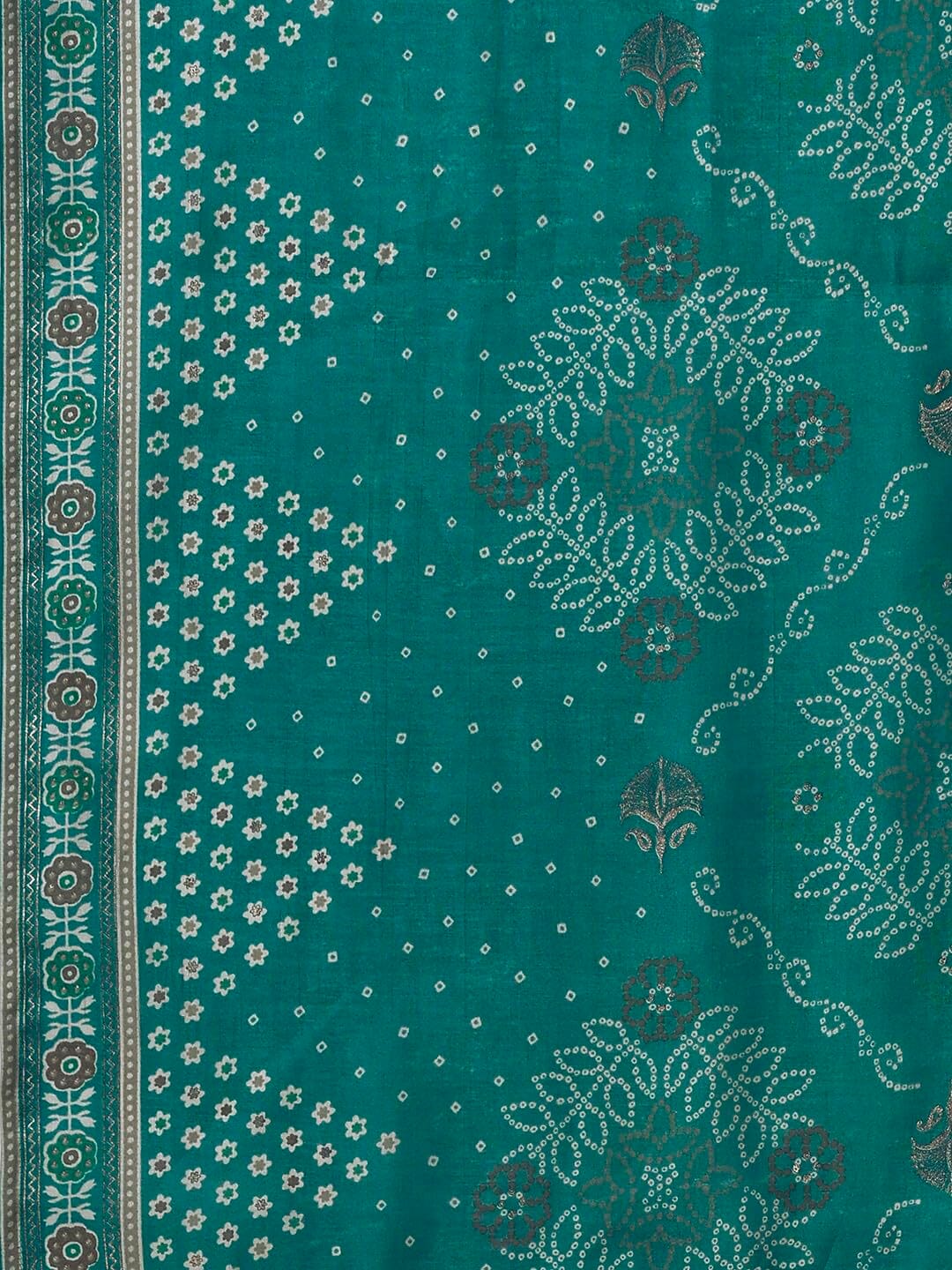Kurta Set for Women Cotton Blend Anarkali Printed Kurta Set for women with Palazzos and Dupatta - Image 9
