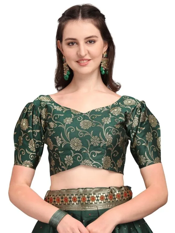 Jacquard Semi-Stitched Lehenga choli - Image 5