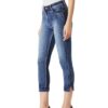 Miss Chase Women's Blue Skinny Fit High Rise Ankle Length Denim Stretchable Jeans