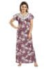 Fomti Women's Hosiery Cotton Nighty/Night Dress/Gown in Maternity Wear Printed Maxi