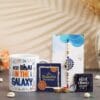 Dreamica Rakhi for Brother with Printed Ceramic Mug and Keychain Combo |Pack of 5 (Greeting Card, Roli Chawal, Rakhi, Printed Mug, Keychain) | Best Rakhi Gift for Brother. (DRM-2418)