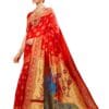 EthnicJunction Women's Paithani Silk Blend Woven Saree With Blouse Piece