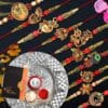 Oblivion Rakhi for Brother Set of 10 with Dish, Silver Coin & Greeting Card, Rakhi for Brother and Bhabhi, Rakhi with Gift for Brother, Rakhi for Kids, Rakhi Set, Rakhi Combo (K10_MC56_DS)