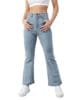 Dolce Crudo Women's Light Blue Bootcut High Rise Regular Stretchable Denim Jeans