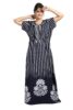 Standard Generic LIFE - TALE Women's Cotton Short Sleeves, All Over Print, Denim Print Nightdress/Nighty/Night Gown, Midnight Blue (Free Size)