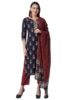 Cotton Printed Kurti with Palazzo Pants and Dupatta Set